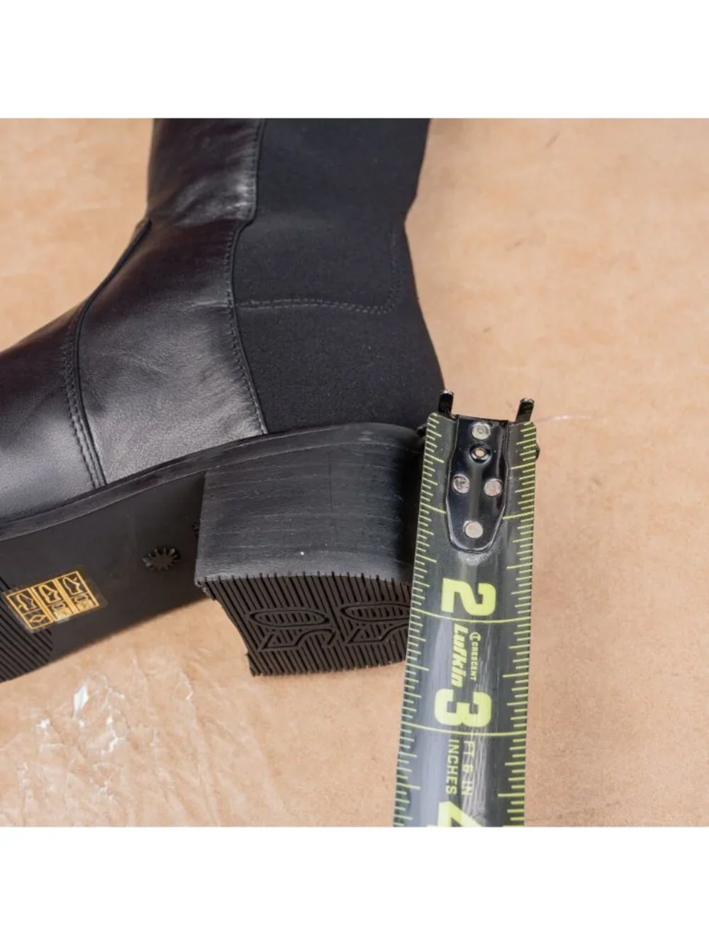 Stuart Weitzman Women Reserve Top Black Leather Back Stretch 5050 OTK Boots sz 5